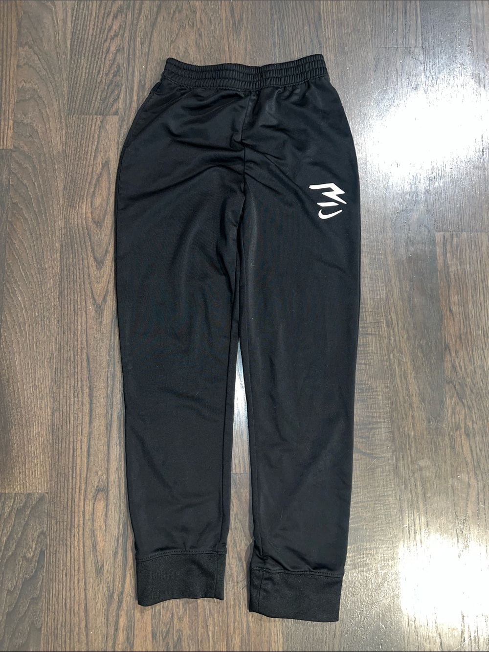 Black Nike Kids Athletic Joggers 3BRAND with White Nike Logo size M